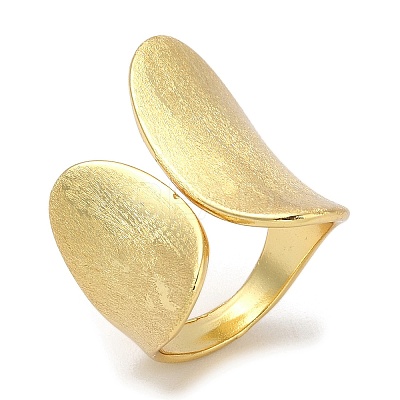 Rack Plating Brass Cuff Finger Rings for Women RJEW-C114-13F-G-1