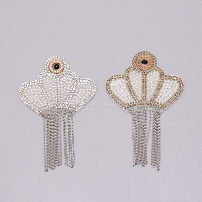 Crown Glitter Hotfix Rhinestone DIY-WH0265-18-1
