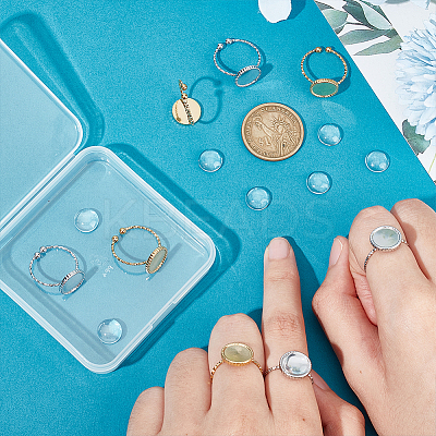 DIY Blank Dome Ring Making Kit STAS-UN0045-05-1