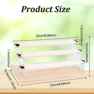 Wood & Acrylic Ring Display Risers RDIS-WH0001-30-1