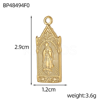 304 Stainless Steel Pendants STAS-OY007-14G-1