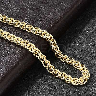 Brass Wheat Chains Necklaces for Women NJEW-B157-21G-1
