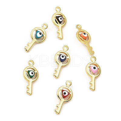Brass with Enamel Pendants KK-K337-05G-1
