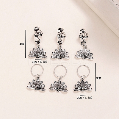 6Pcs Alloy Dreadlocks Beads PW-WG672F4-01-1