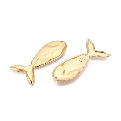 304 Stainless Steel Whale Big Pendants X-STAS-T069-16G-1