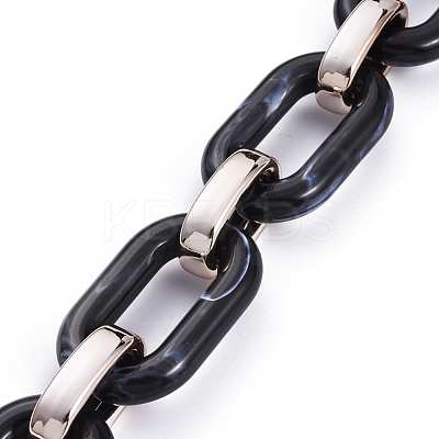Handmade Acrylic Cable Chains AJEW-JB00634-04-1