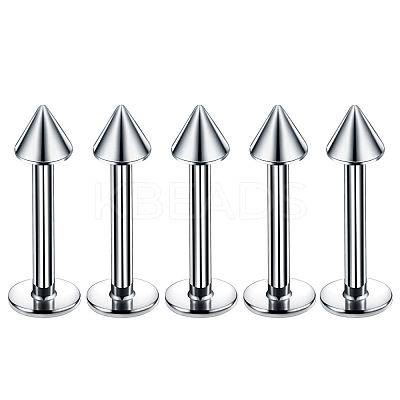 304 Stainless Steel Cone Internally Threaded Labrets for Women Men WG9B6EB-06-1