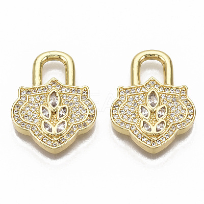 Brass Micro Pave Cubic Zirconia Pendants ZIRC-T014-001-NF-1