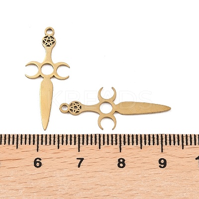 201 Stainless Steel Pendants STAS-I364-01G-1