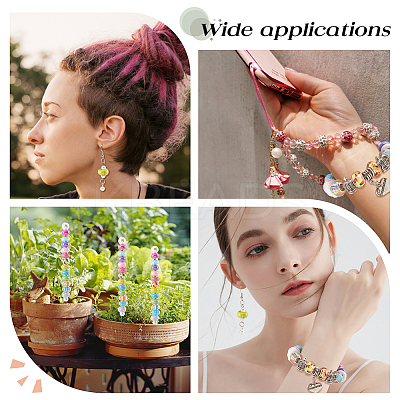 100Pcs 5 Styles Resin & Acrylic European Beads RPDL-NB0001-24-1