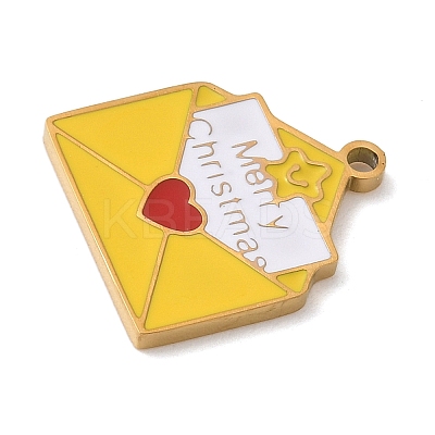 Christmas Themes 304 Stainless Steel Enamel Pendants STAS-K312-04M-G-1