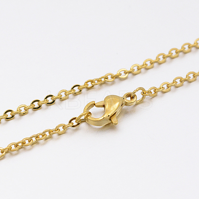 304 Stainless Steel Link Chain Necklace MAK-M007-G-1