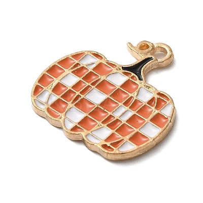 Thanksgiving Day Golden Tone Alloy Enamel Pendants ENAM-M002-01H-G-1