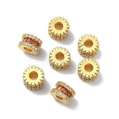 Brass Rhinestone Beads KK-P232-20G-1