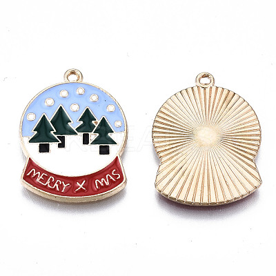 Eco-Friendly Alloy Enamel Pendants X-ENAM-Q437-065-NR-1