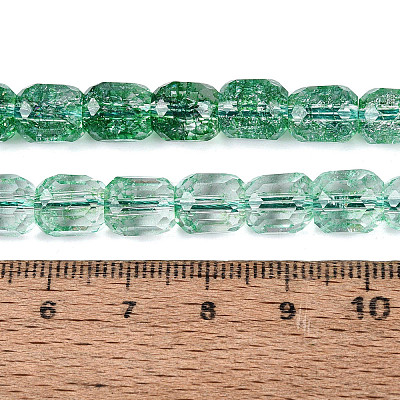 Transparent Crackle Glass Beads Strands GLAA-Q108-04A-04-1
