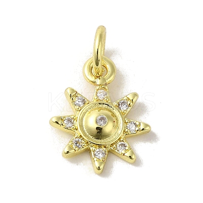 Brass Micro Pave Cubic Zirconia Charms KK-M283-23A-01-1