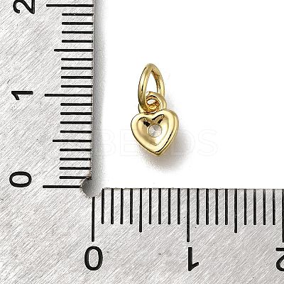 Brass Micro Pave Clear Cubic Zirconia Pendants ZIRC-I070-022G-1