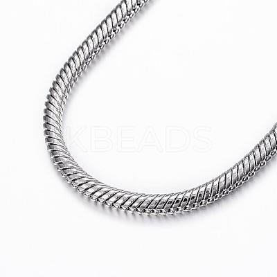 Tarnish Resistant 304 Stainless Steel Snake Chain Bracelets BJEW-H491-01P-1