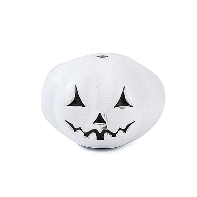Halloween Theme Spray Painted Alloy Beads PALLOY-D029-03D-RS-1