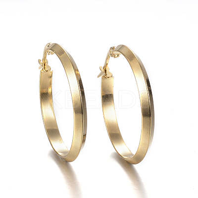 304 Stainless Steel Hoop Earrings EJEW-P091-34D-1