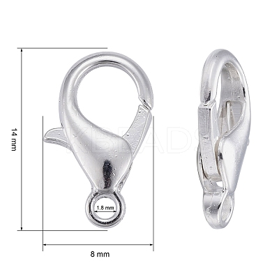 Zinc Alloy Lobster Claw Clasps Y-E105-S-1
