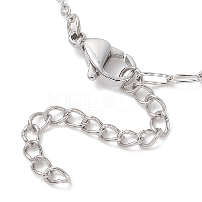 304 Stainless Steel Satellite Chain Paperclip Chain Slider Necklace Making AJEW-JB01495-01-1