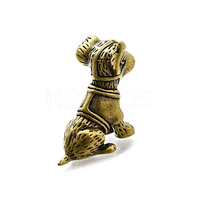 Brass Dog Figurine Statue for Living Room Table Home Decoration DJEW-Q008-06AB-1