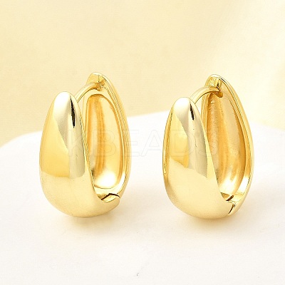 U-Shaped Brass Hoop Earrings EJEW-Z121-04G-1