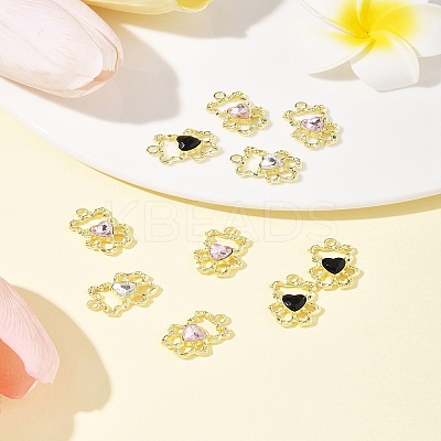 10Pcs Alloy with Rhinestone Pendants ALRI-FS0001-07-1