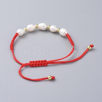Braided Bead Bracelets BJEW-JB04821-01-1