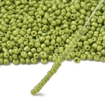 8/0 3mm Baking Paint Glass Seed Beads Loose Spacer Beads X-SEED-S002-K9-1