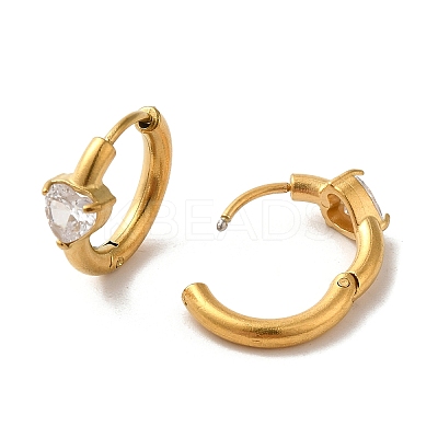 Golden 304 Stainless Steel Hoop Earrings LS-EJEW-K271-01B-G-1