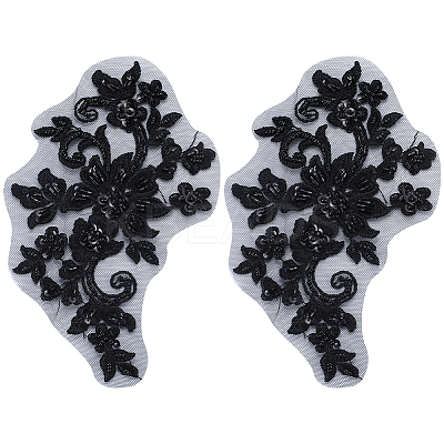 Polyester Embroidery Sew on Appliques PATC-WH0012-34-1