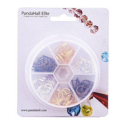15mm Brass Leverback Earring Findings 3 Mixed Colors in One Box for Jewelry Making KK-PH0015-03M-1