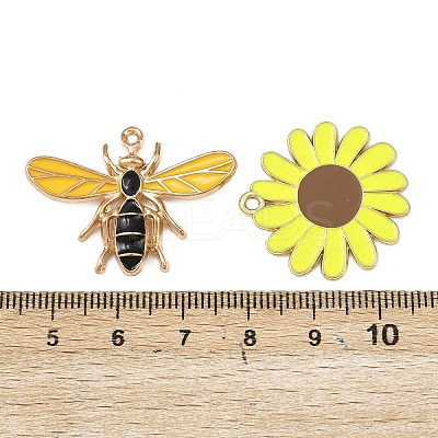 Alloy Enamel Pendants FIND-G100-02G-1