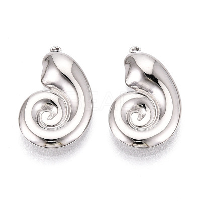 304 Stainless Steel Snail Pendants STAS-T069-02P-1