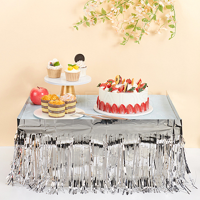 Plastic Foil Fringe Curtains DIY-WH0028-106B-1