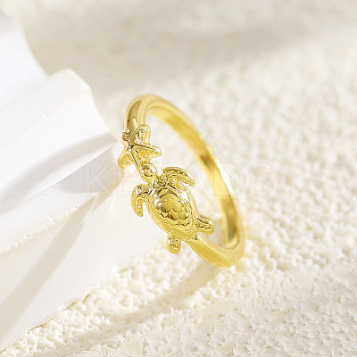 Brass Cuff Open Rings for Women WG48137-02-1