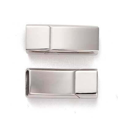 Tarnish Resistant 304 Stainless Steel Magnetic Clasps with Glue-in Ends LS-STAS-I011-05-1
