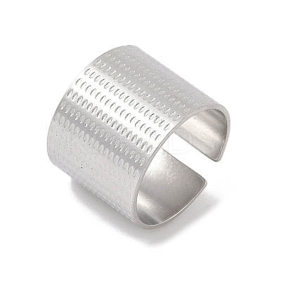 304 Stainless Steel Open Cuff Rings RJEW-A079-01D-P-1