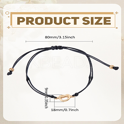3Pcs Stainless Steel Heart Link Bracelets for Frinedship BJEW-LP0002-42-1