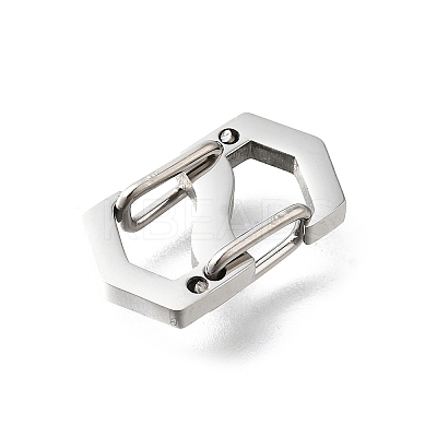 304 Stainless Steel Keychain Clasp Findings STAS-U051-01B-P-1
