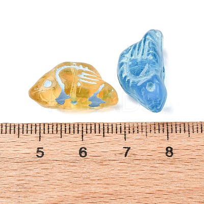 Painted Handmade Lampwork Beads FIND-C076-09-1
