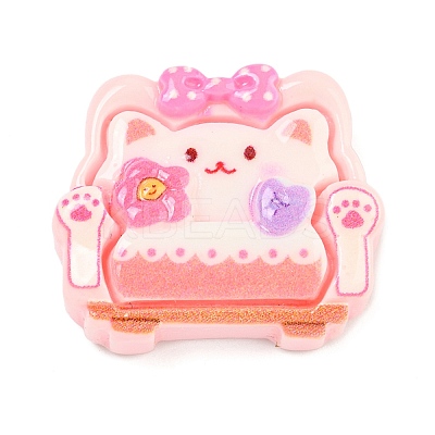 Bedroom Theme Opaque Resin Animal Furniture Decoden Cabochons RESI-M042-02B-1