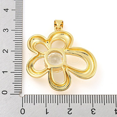 Rack Plating Brass Pendants ZIRC-L100-152G-01-1