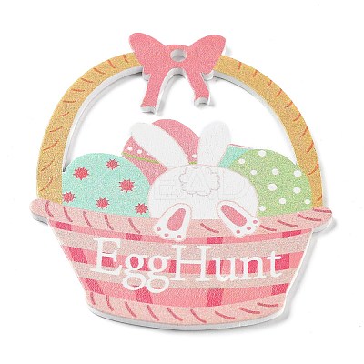 Easter Theme Single Face Printed Wood Pendants LS-WOOD-M010-03B-1