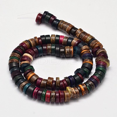 Natural Coconut Disc Bead Strands COCB-O002-02-1