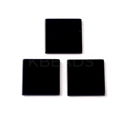 Natural Dyed & Heated Black Agate Cabochons G-O176-03F-1