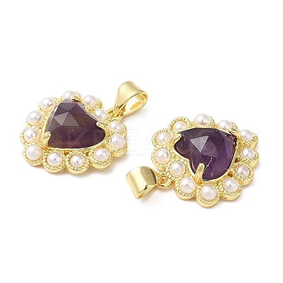 Natural Amethyst Pendants G-E599-05G-A03-1